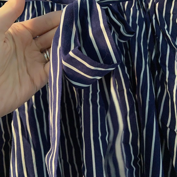 NWT ModCloth Stir Things Up Blue Striped Midi Skirt - Picture 10 of 10